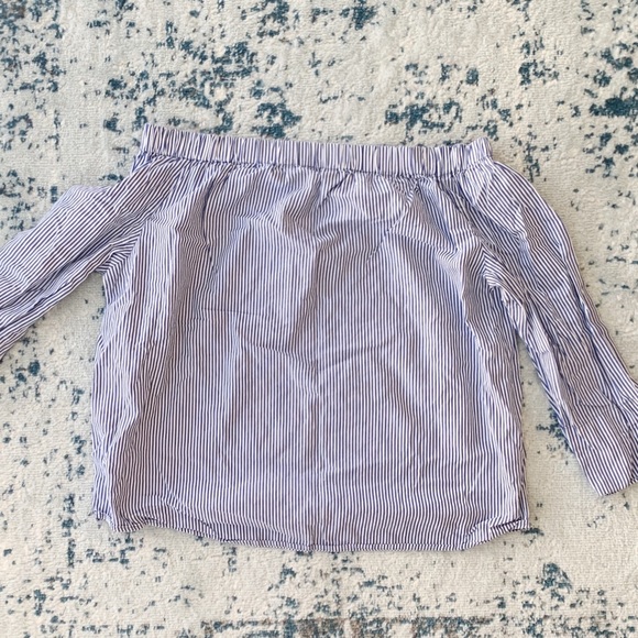 Zara Over the Shoulders Striped Blouse - Picture 4 of 4